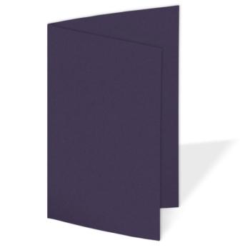 Doppelkarte - Faltkarte 225g/m² DIN A6 in aubergine