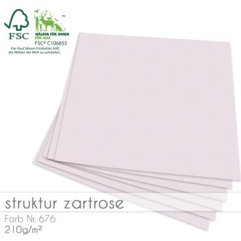 Cardstock "Struktur" 12"x12" 210g/m² (30,5 x 30,5cm) in struktur zartrose