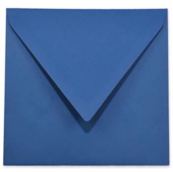Briefumschlag 11x11cm in blau 120g ohne Fenster, Nassklebung