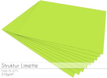 Scrapbooking-/ Bastelpapier 210g/m² DIN A3 in struktur limette