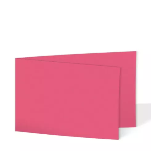 Doppelkarte - Faltkarte 240g/m² DIN A6 quer in fuchsia