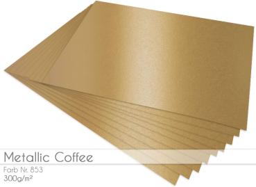 Scrapbooking-/ Bastelpapier 300g/m² DIN A3 in metallic-coffee