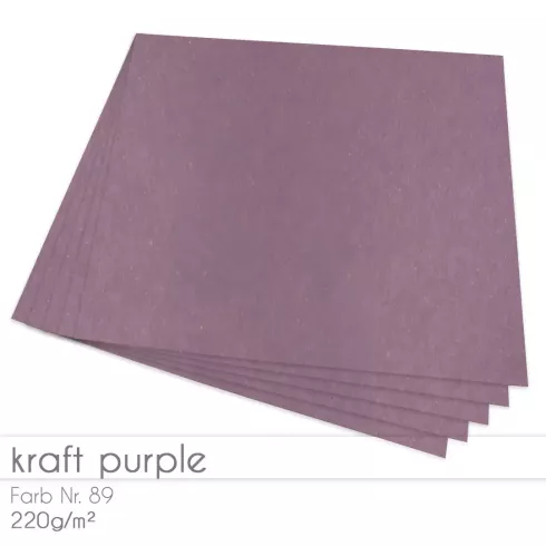 Cardstock "Recycling" 12"x12" 220g/m² (30,5 x 30,5cm) in kraft purple