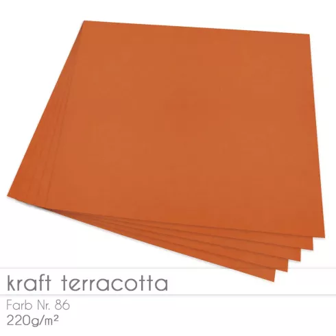 Cardstock "Recycling" 12"x12" 220g/m² (30,5 x 30,5cm) in kraft terracotta