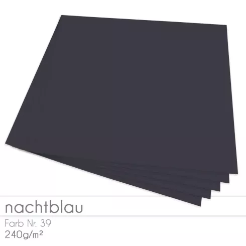 Cardstock "Premium" 12"x12" 240g/m² (30,5 x 30,5cm) in nachtblau