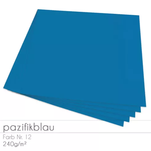 Cardstock "Premium" 12"x12" 240g/m² (30,5 x 30,5cm) in pazifikblau