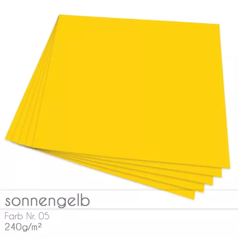 Cardstock "Premium" 12"x12" 240g/m² (30,5 x 30,5cm) in sonnengelb