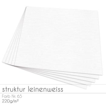 Cardstock "Struktur" 12"x12" 240g/m² (30,5 x 30,5cm) in leinen (weiss)