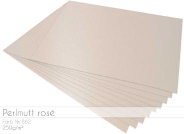 Scrapbooking-/ Bastelpapier 250g/m² DIN A3 in perlmutt rose