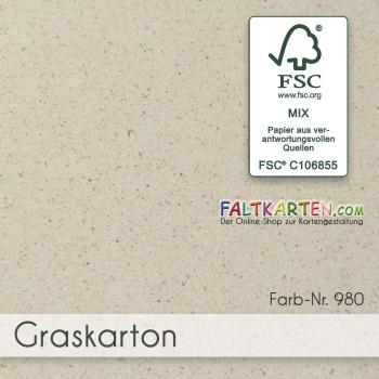 Tonkarton - Tonpapier DIN A4 100g/m² - 25 Bogen in recycling graspapier