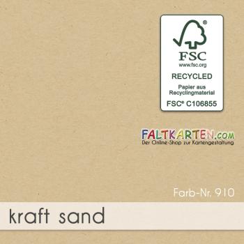 Karte - Einlegekarte 15x15 cm 220g/m² in kraft sand