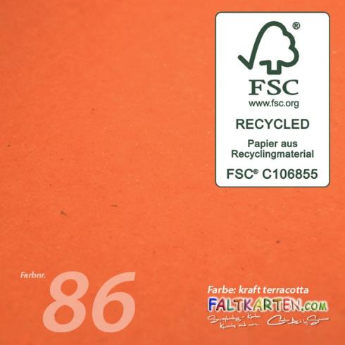 Cardstock "Recycling" 12"x12" 220g/m² (30,5 x 30,5cm) in kraft terracotta