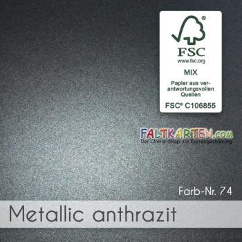 Scrapbooking-/ Bastelpapier 250g/m² DIN A3 in metallic anthrazit