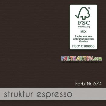 Karte - Einlegekarte DIN B6 210g/m² in struktur espresso