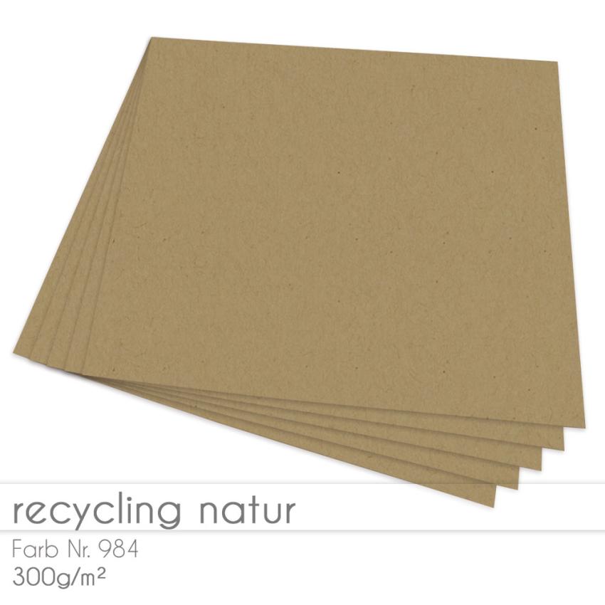 Cardstock "Premium" 12"x12" 300g/m² (30,5 x 30,5cm) in recycling natur