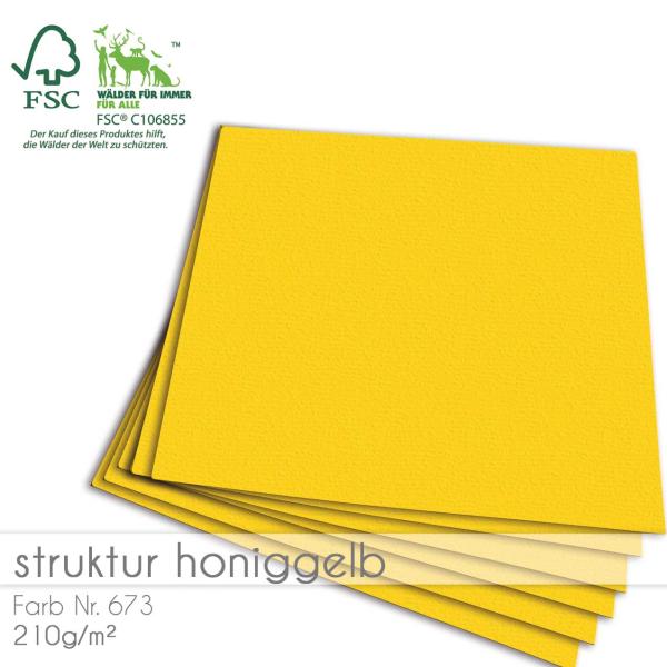 Cardstock "Struktur" 12"x12" 210g/m² (30,5 x 30,5cm) in struktur honiggelb