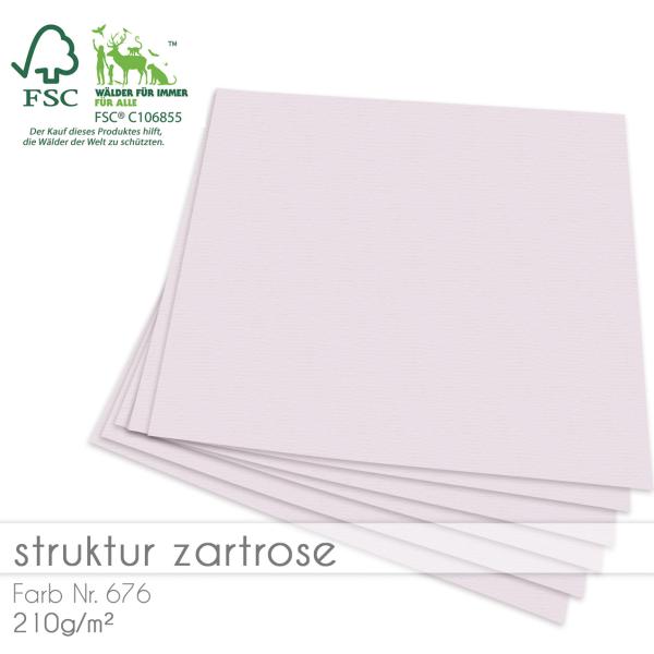 Cardstock "Struktur" 12"x12" 210g/m² (30,5 x 30,5cm) in struktur zartrose