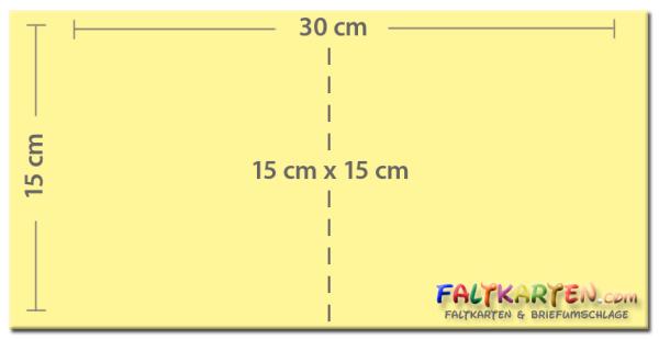 Doppelkarte - Faltkarte 15x15cm, 300g/m² in recycling natur