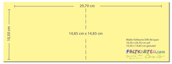 Doppelkarte - Faltkarte 300g/m² DIN A6 quer in recycling natur