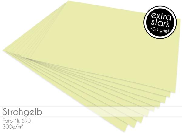 Cardstock - Fotokarton 300g/m² DIN A4 in strohgelb