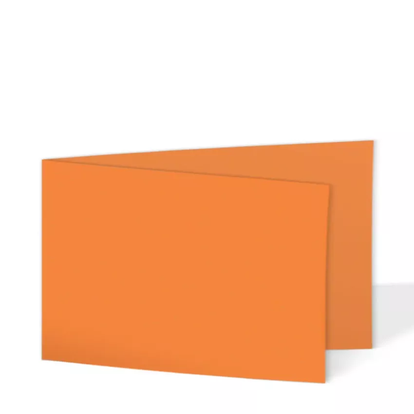 Doppelkarte - Faltkarte 240g/m² DIN A6 quer in orange