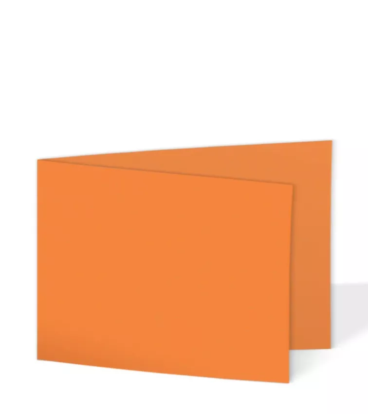 Doppelkarte - Faltkarte 240g/m² DIN B6 quer in orange