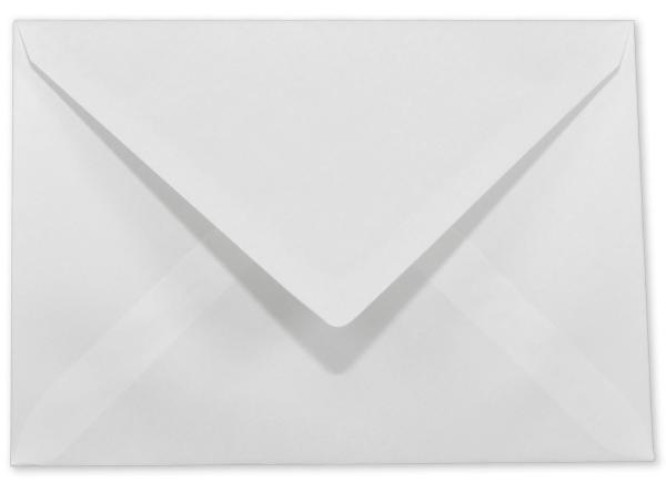 Briefumschläge - Briefhüllen in leinen (weiss), DIN A5 80g/m² oF, Nassklebung
