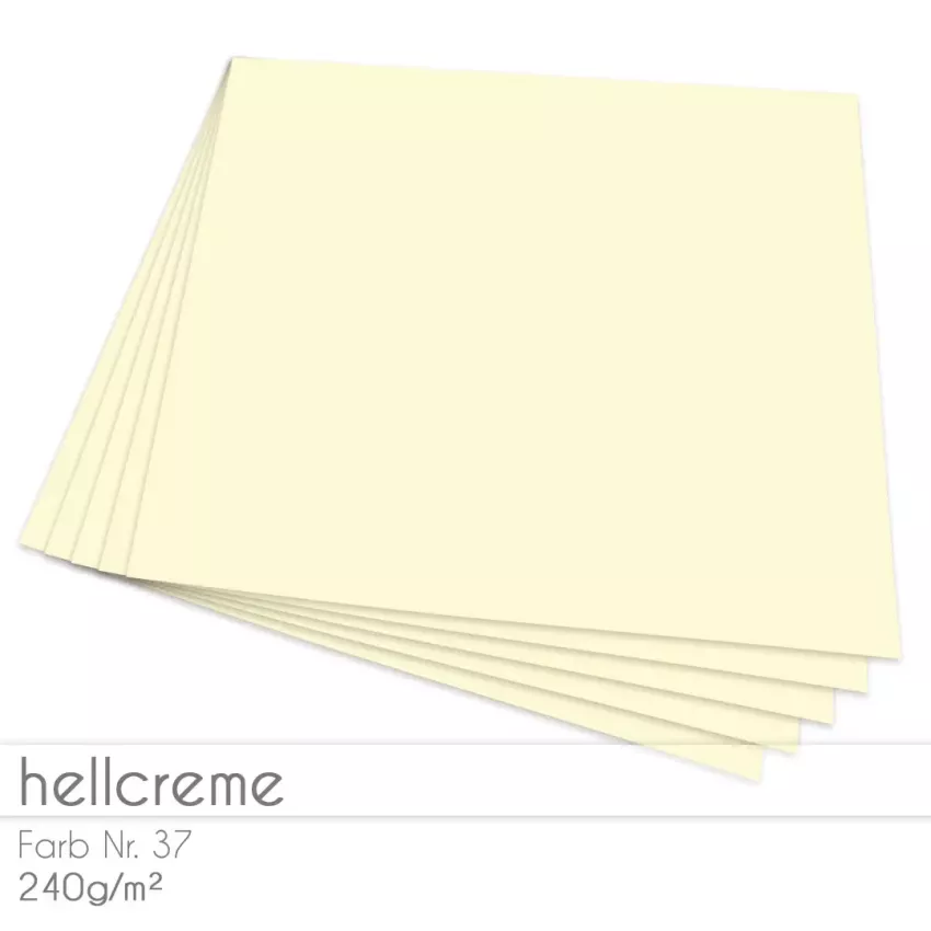 Cardstock "Premium" 12"x12" 240g/m² (30,5 x 30,5cm) in hellcreme