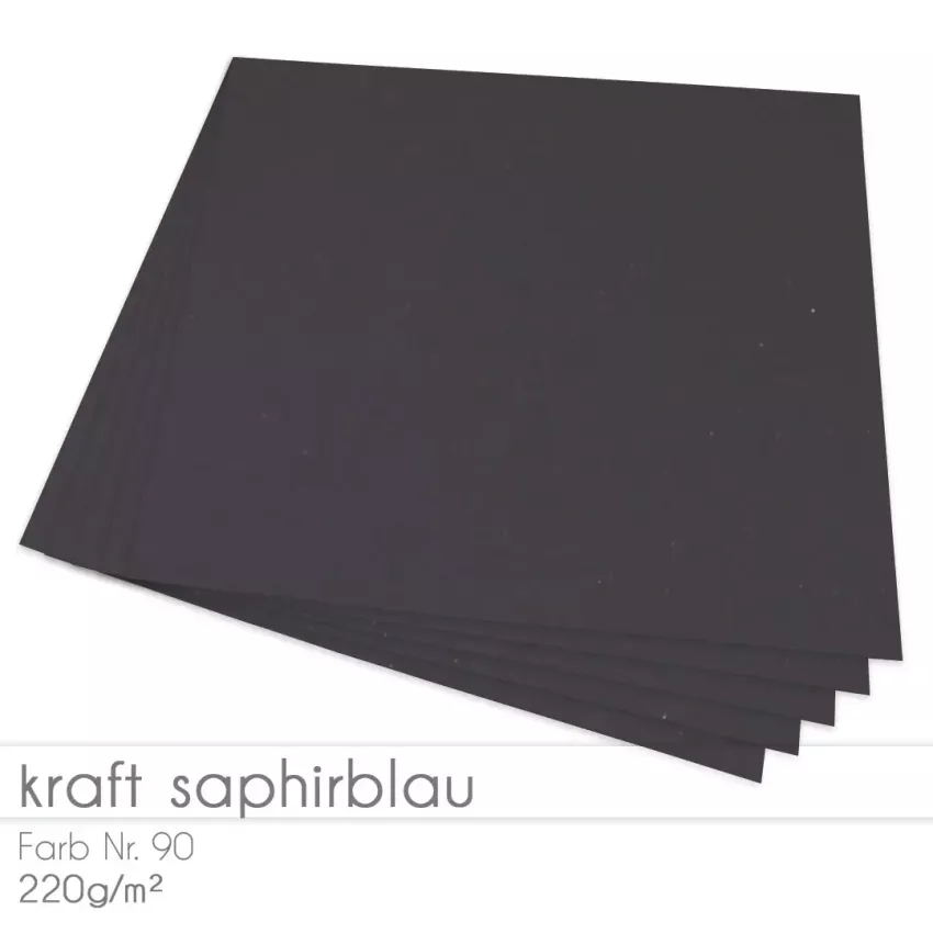 Cardstock "Recycling" 12"x12" 220g/m² (30,5 x 30,5cm) in kraft saphirblau