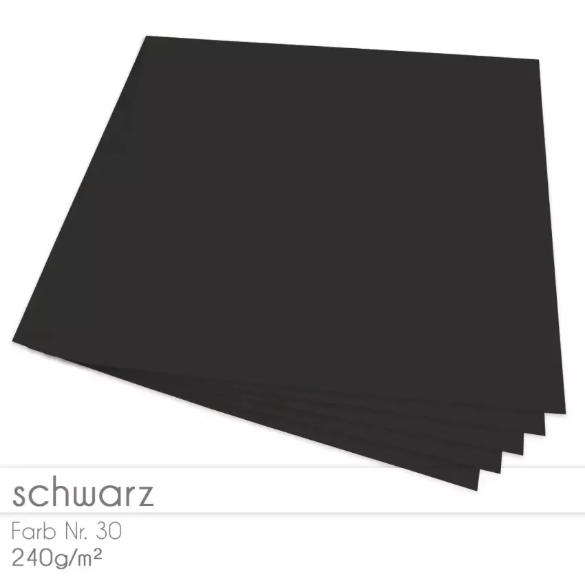 Cardstock "Premium" 12"x12" 240g/m² (30,5 x 30,5cm) in schwarz