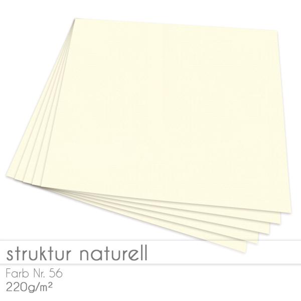 Cardstock "Struktur" 12"x12" 220g/m² (30,5 x 30,5cm) in struktur naturell