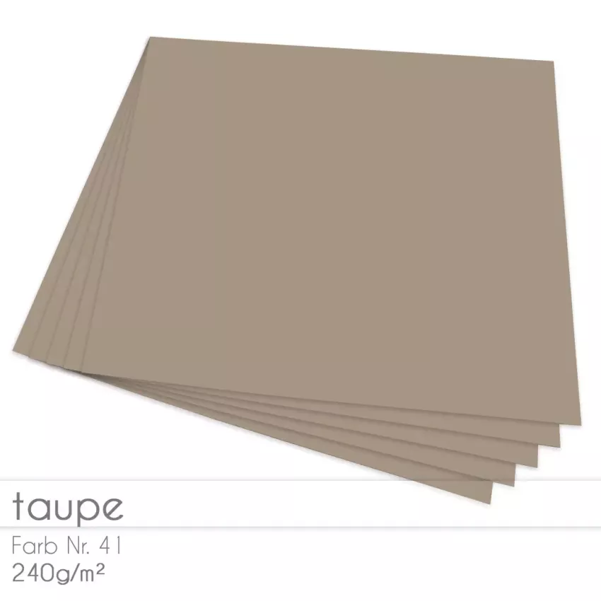 Cardstock "Premium" 12"x12" 220g/m² (30,5 x 30,5cm) in taupe