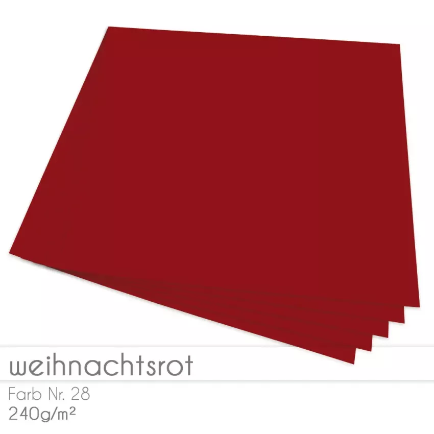 Cardstock "Premium" 12"x12" 240g/m² (30,5 x 30,5cm) in weihnachtsrot