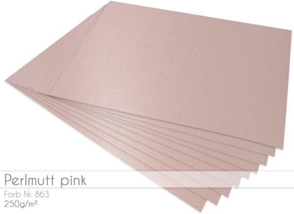 Scrapbooking-/ Bastelpapier 250g/m² DIN A3 in perlmutt pink