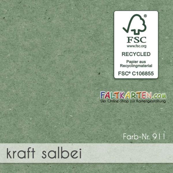 Karte - Einlegekarte 15x15 cm 220g/m² in kraft salbei