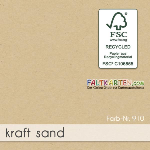 Karte - Einlegekarte DIN B6 220g/m² in kraft sand