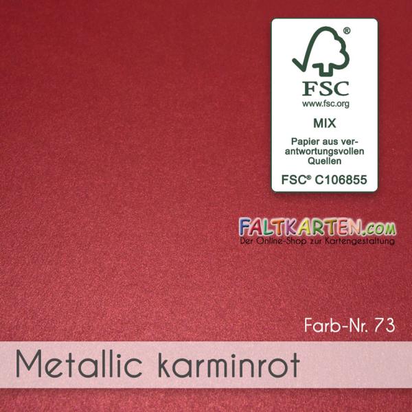 Scrapbooking-/ Bastelpapier 300g/m² DIN A3 in metallic karminrot