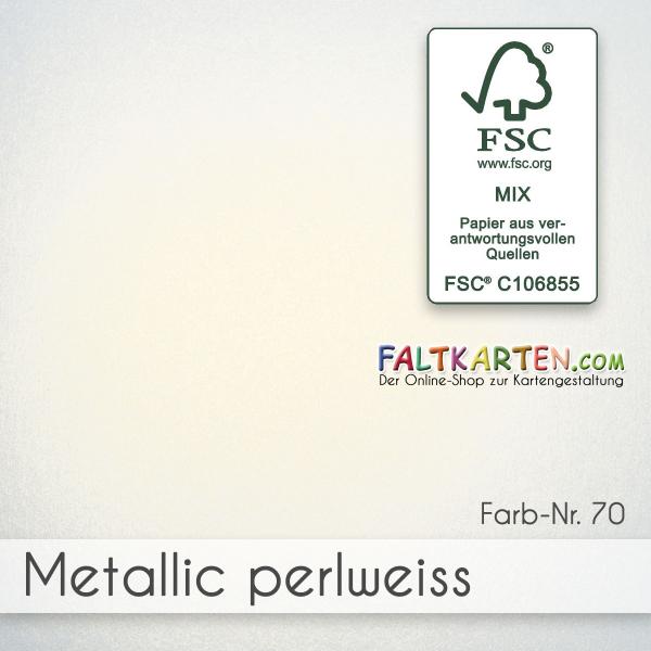 Scrapbooking-/ Bastelpapier 250g/m² DIN A3 in metallic-perlweiss