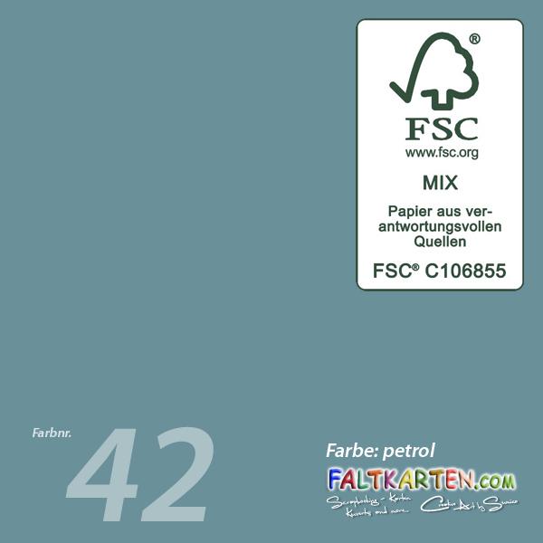 Cardstock "Premium" 12"x12" 240g/m² (30,5 x 30,5cm) in petrol