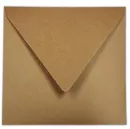 Kraftpapier-Umschlag 16x16cm Nassklebung in kraft braun